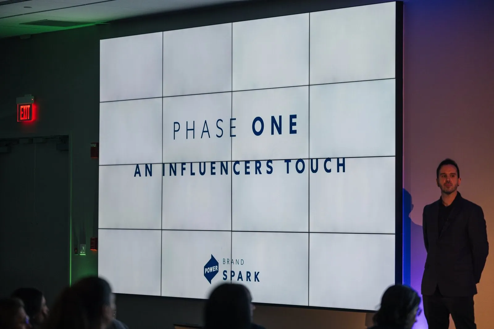 Matt beside the Phase One slide, an influencer's touch