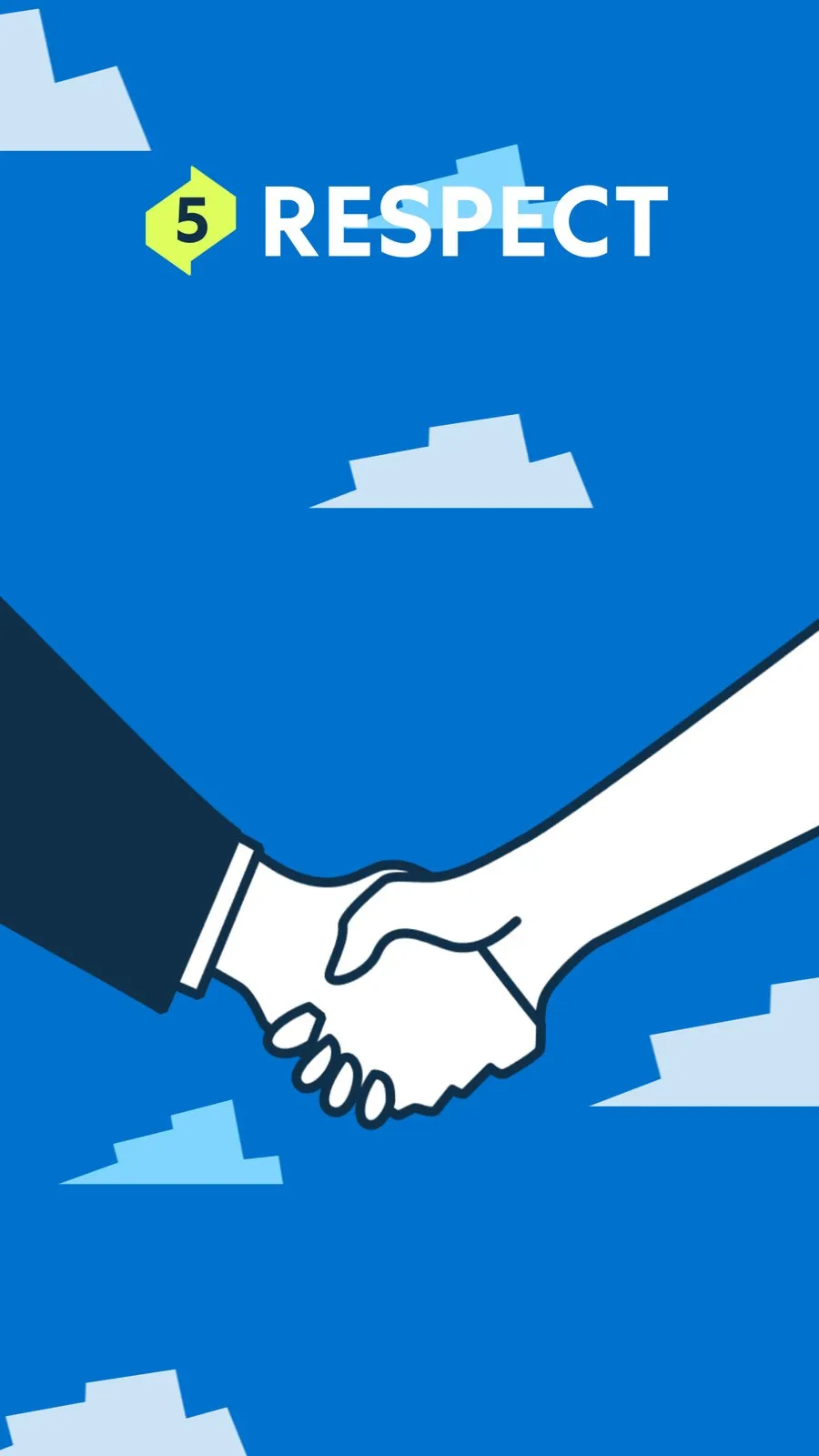 Respect, a handshake