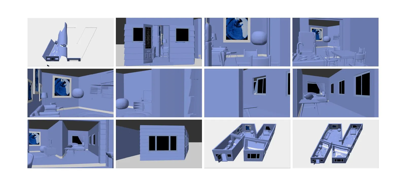 Nitro Create 2025 storyboard, the home leg of the flythrough frame by frame
