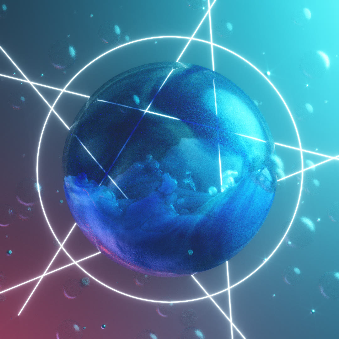 Sphere with particles